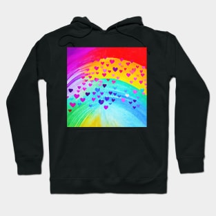 Rainbow Hearts Hoodie